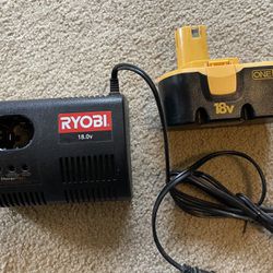 Ryobi 18v Charger And Battery