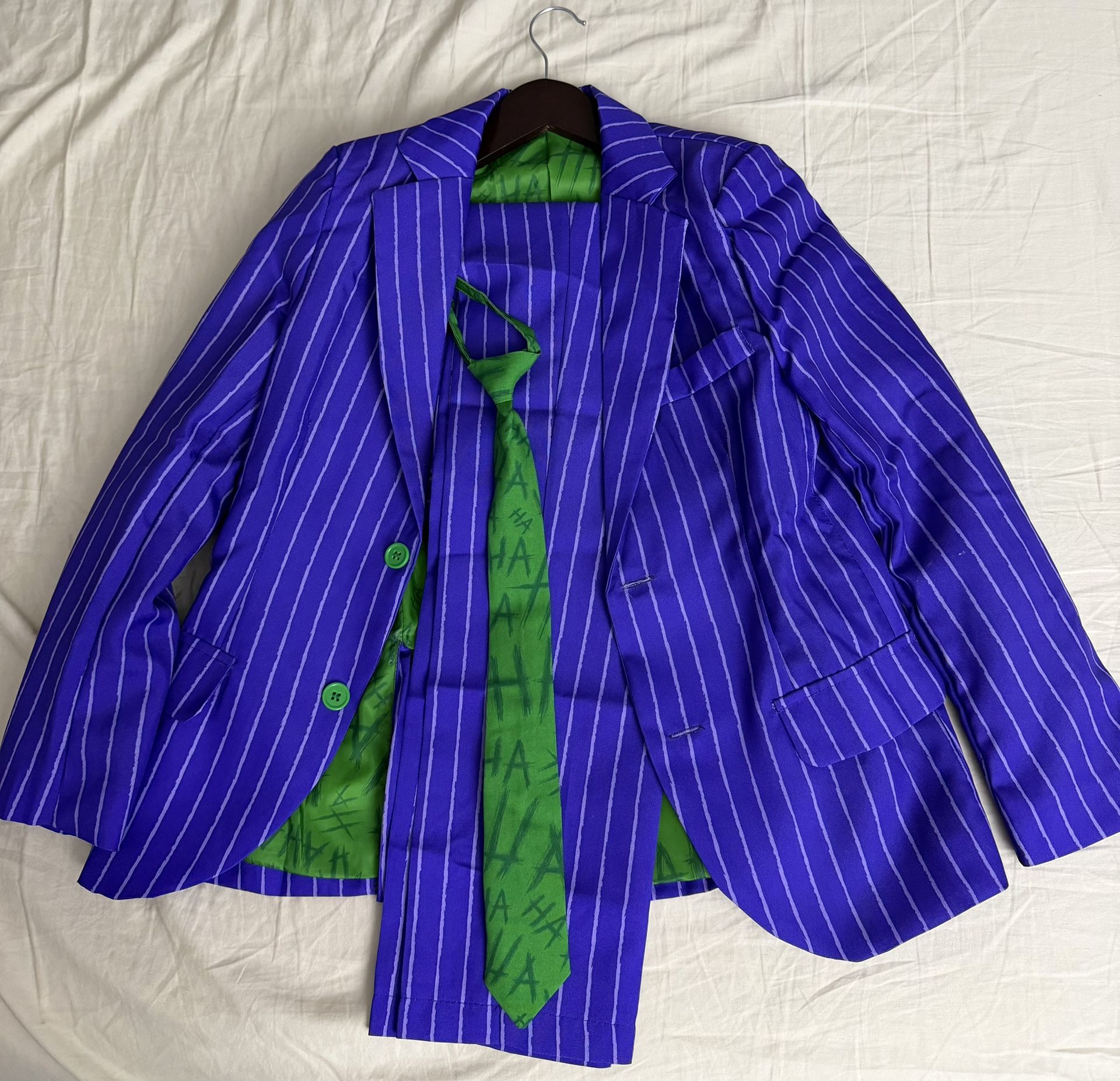 Boys Halloween Joker Suit Set (Youth size ‘Large’)