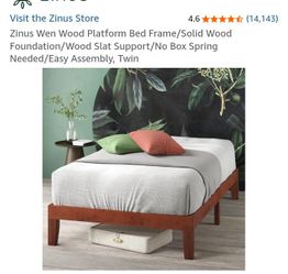 Zinus Wen Wood Platform Bed Frame Twin