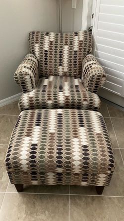 CHAIR and OTTOMAN - like new condition!