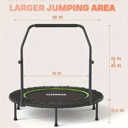 FEIERDUN Mini trampoline (48in, red)