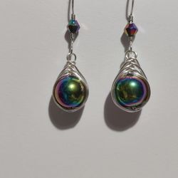 Multi Color Shimmer Earrings 