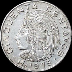1975 Mexico 50 Centavos