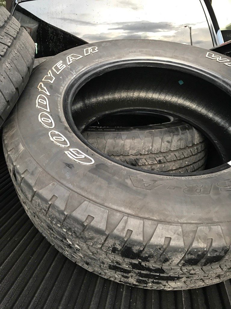 Black goodyear car tires
