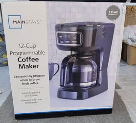 Mainstays 12-Cup Black Programmable Drip Coffee Maker