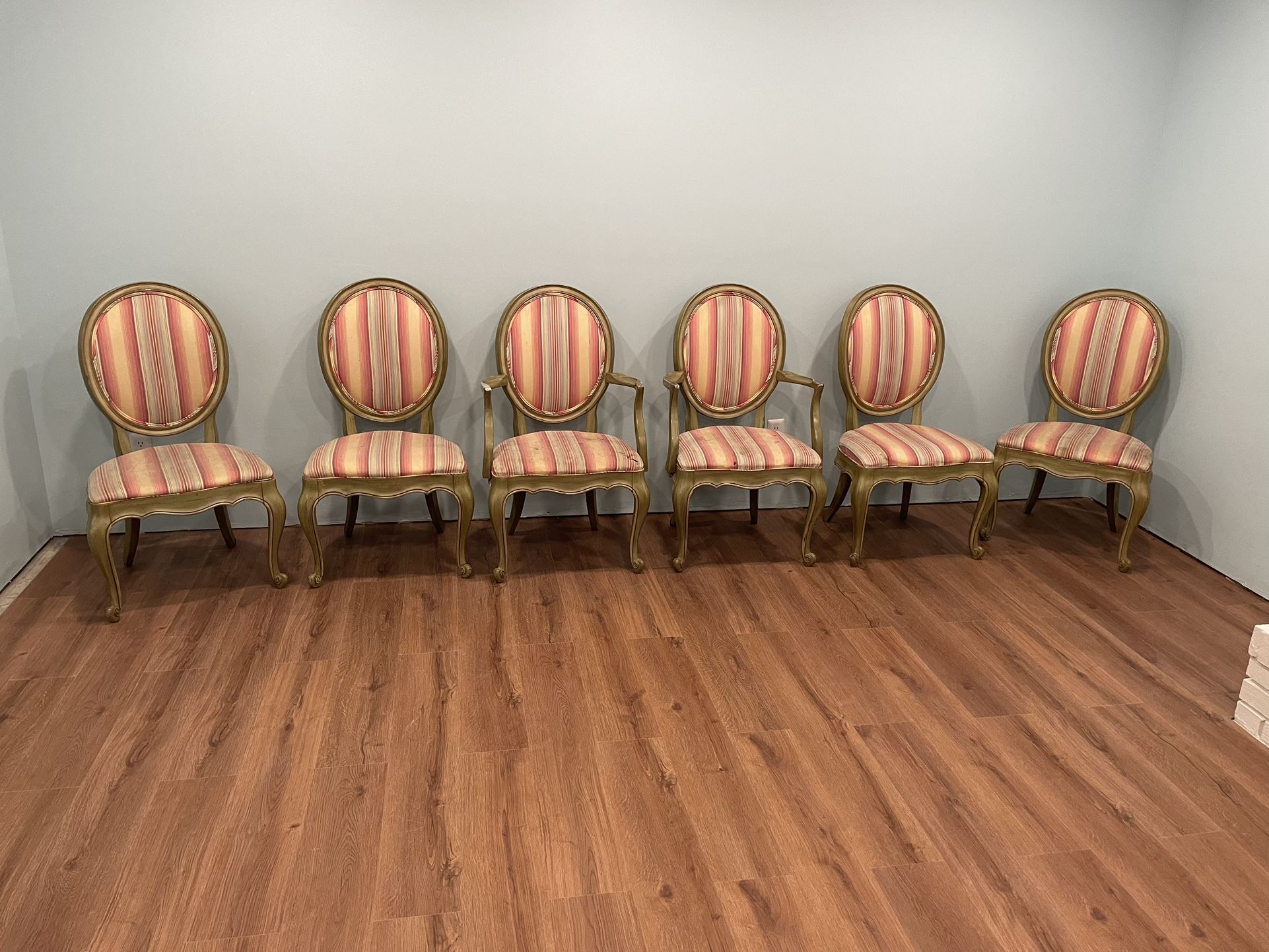 Vintage Style Matching Side And Armchairs 