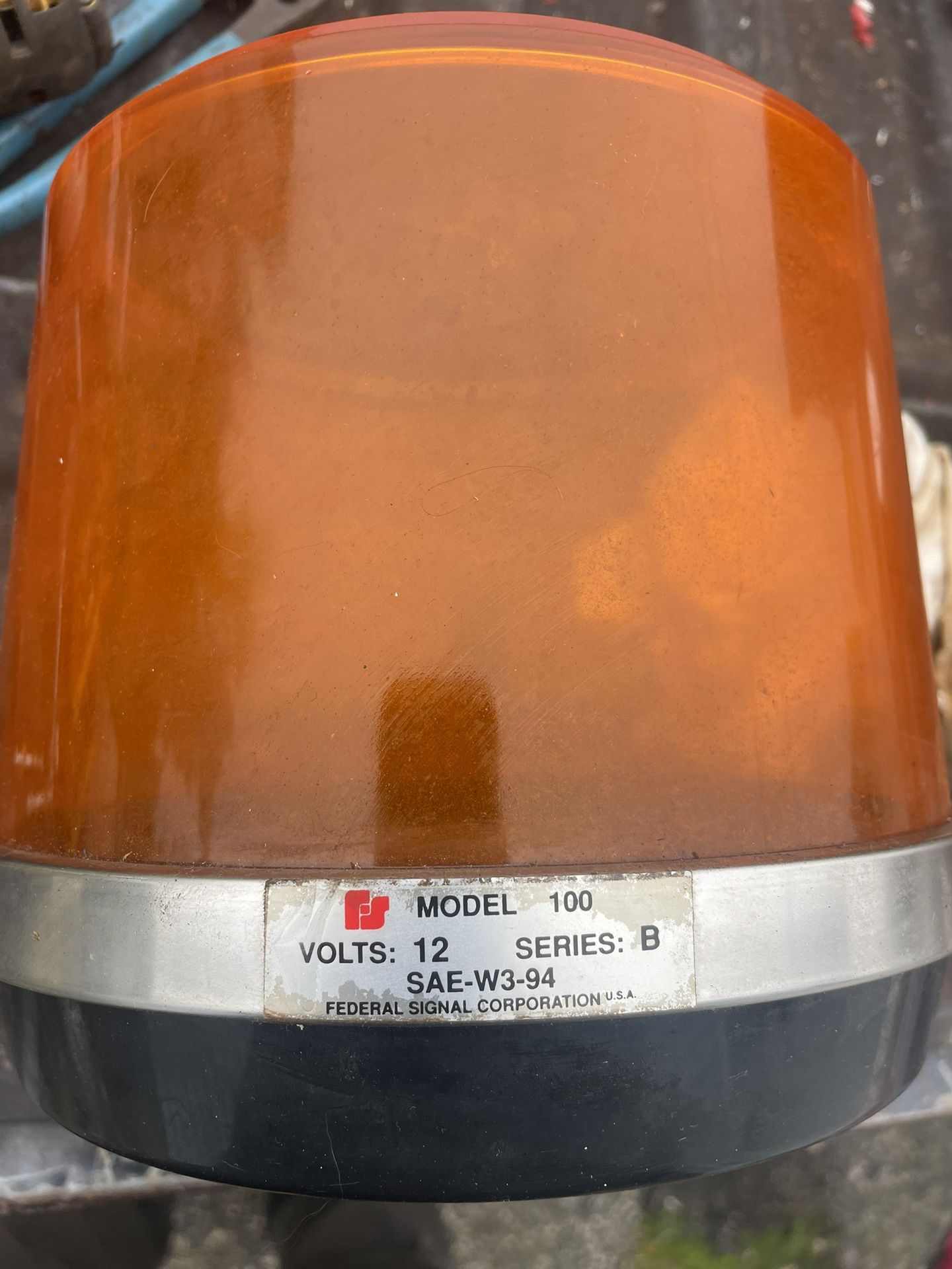 Federal Signals Orange Lens & Base