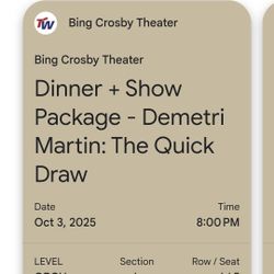 Demetri Martin Dinner And Show 10/3