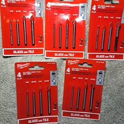 Milwaukee Carbide Glass And Tile Drill Bit Set(4-Pack) X5