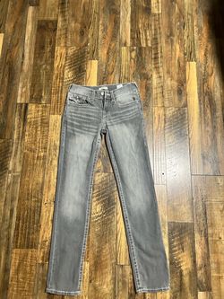 True Religion Gray Straight Leg Jeans