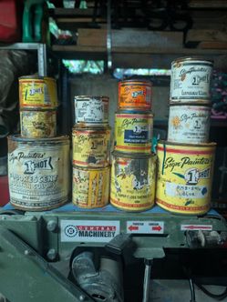 vintage 1 Shot Sign Painters Paint Cans Lot