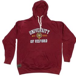 Official Oxford University Hoodie Mens 2XL Maroon Drawstring Pocket 2014