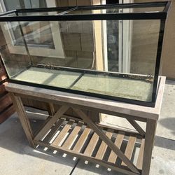 55 Gal Fish Tank W/ Marble Stand