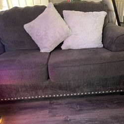 Dark Gray Sofa & Loveseat Set – Clean, Comfortable, Great Condition