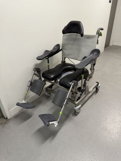 Raz AT600 Heavy Duty Tilt Roll In Shower Wheelchair 23" Seat Width 407 lb Mac