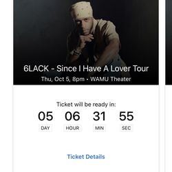 6lack Tickets