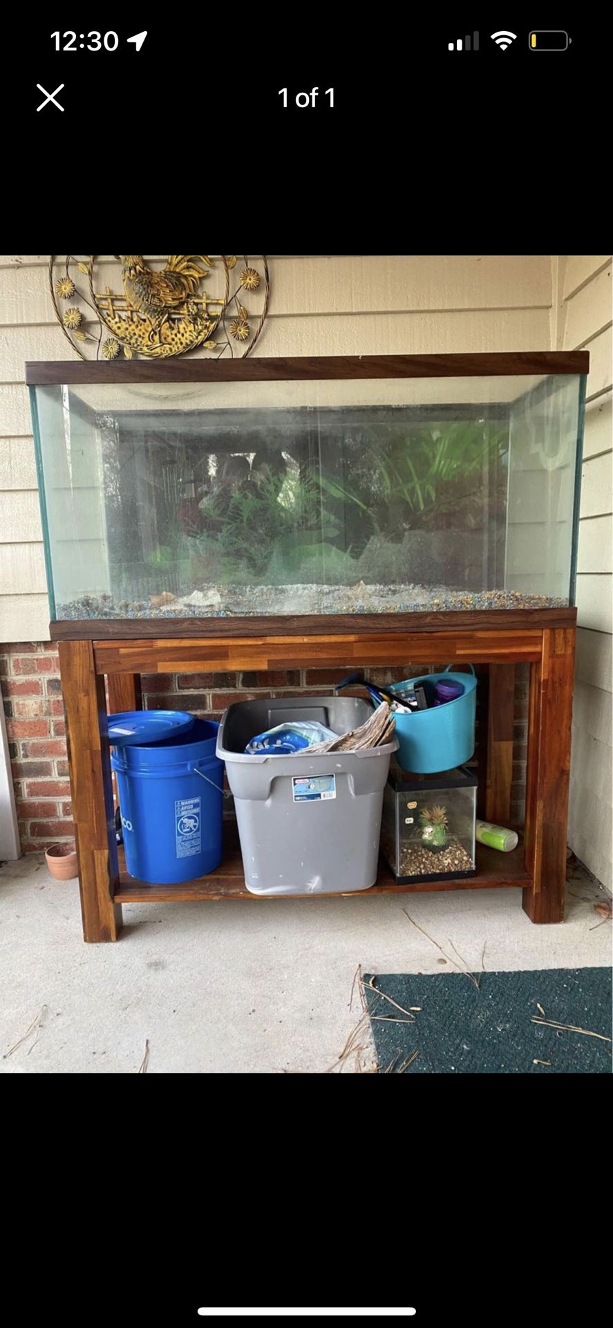 100 Gallon Fish Tank And Stand - Decor, Chemicals, Food Etc PLUS 3 Extra Tanks!!