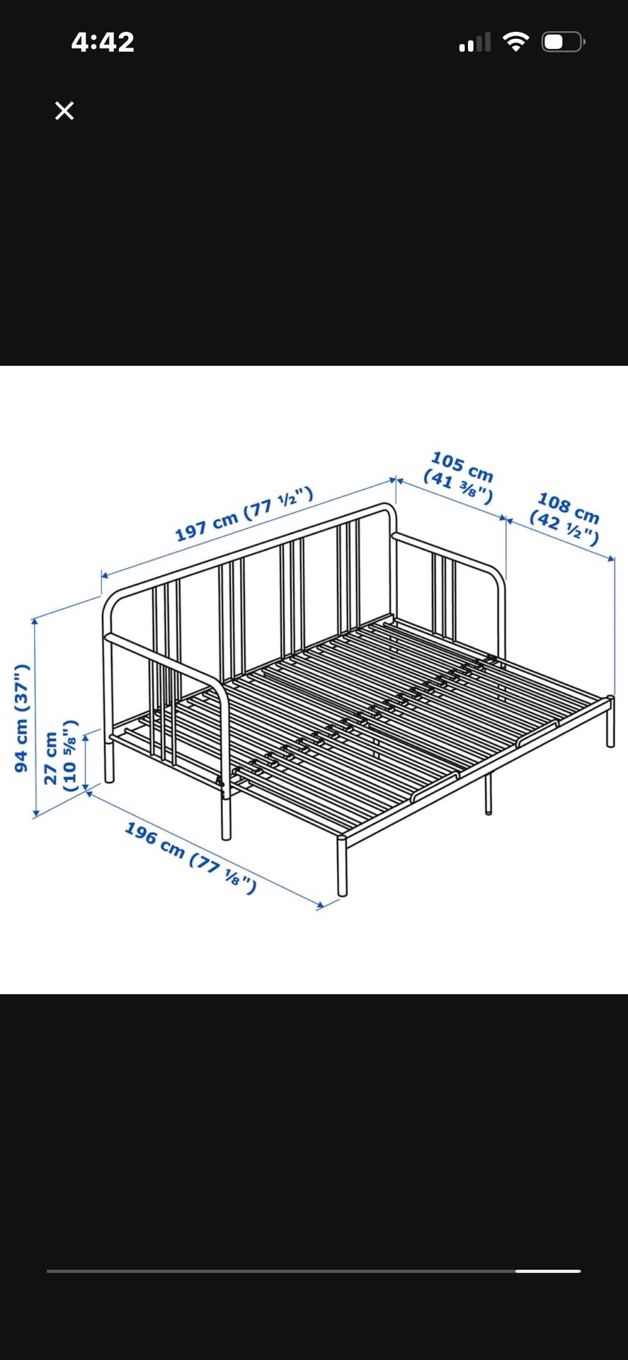 FYRESDAL TWIN BED FRAME