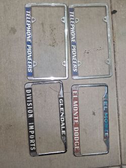 Vintage Metal License Plate Frames