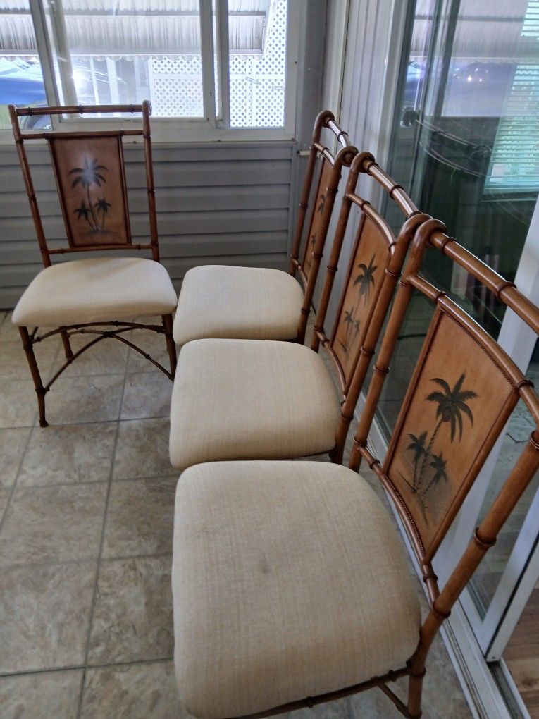 4 Metal Tommy  Bahama Metal Chairs