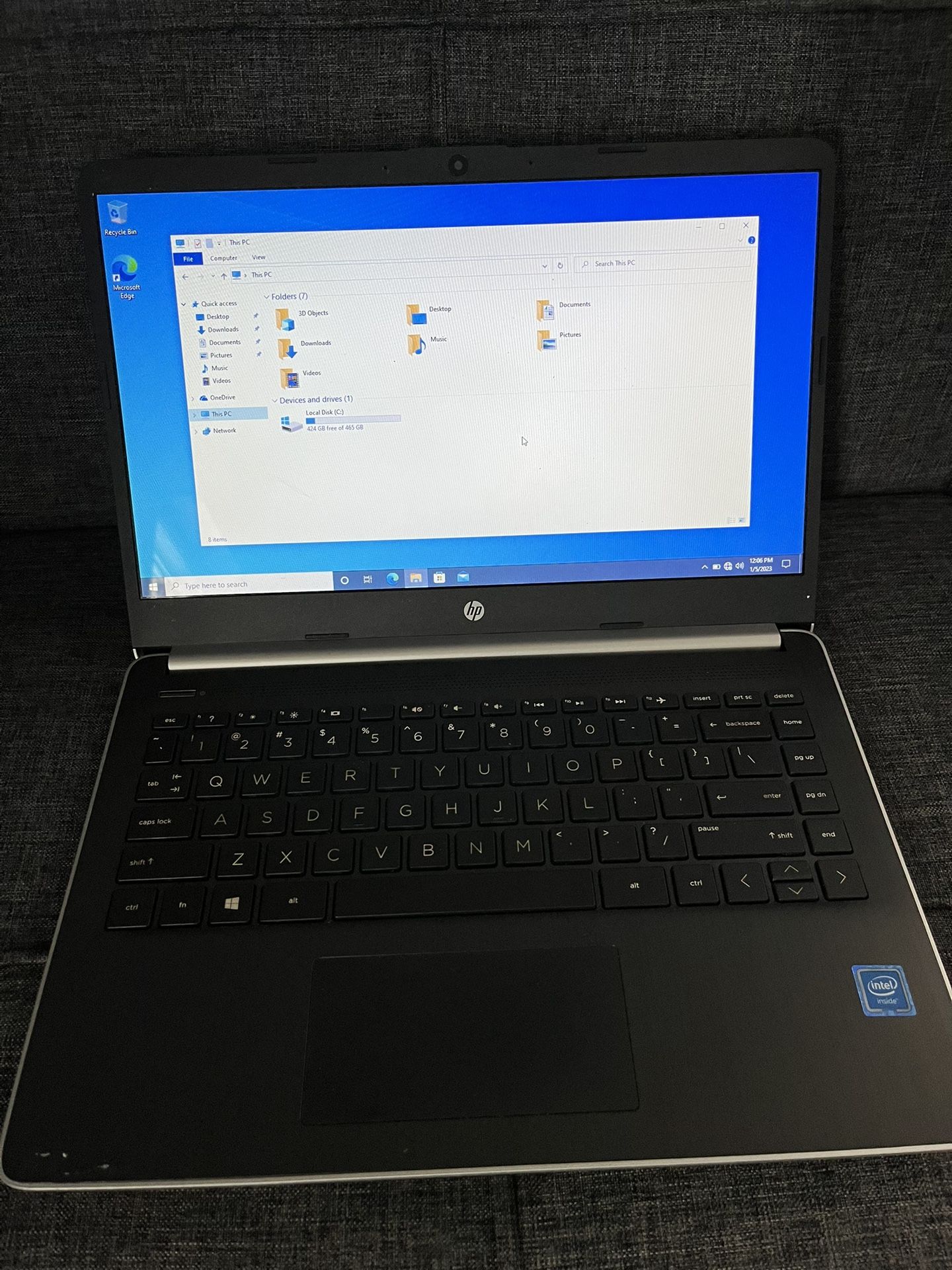 HP Laptop 14-dq1037wm i5-1035G4 @ 1.10 GHz 16 GB RAM 500 GB SSD Windows 10 Pro