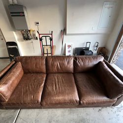 Leather Brown Sofa 