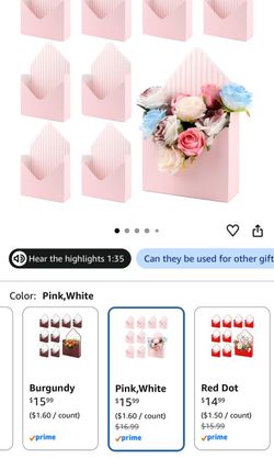 17 pcs envelope floral boxes