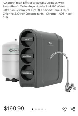 AO Smith Under Sink RO Water Filtration System