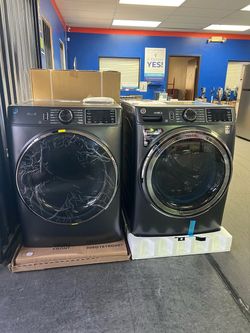 GE GRAPHITE WASHER AND DRYER SET