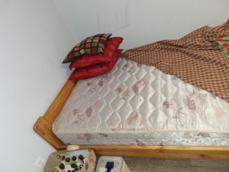 Twin size bed with mattress