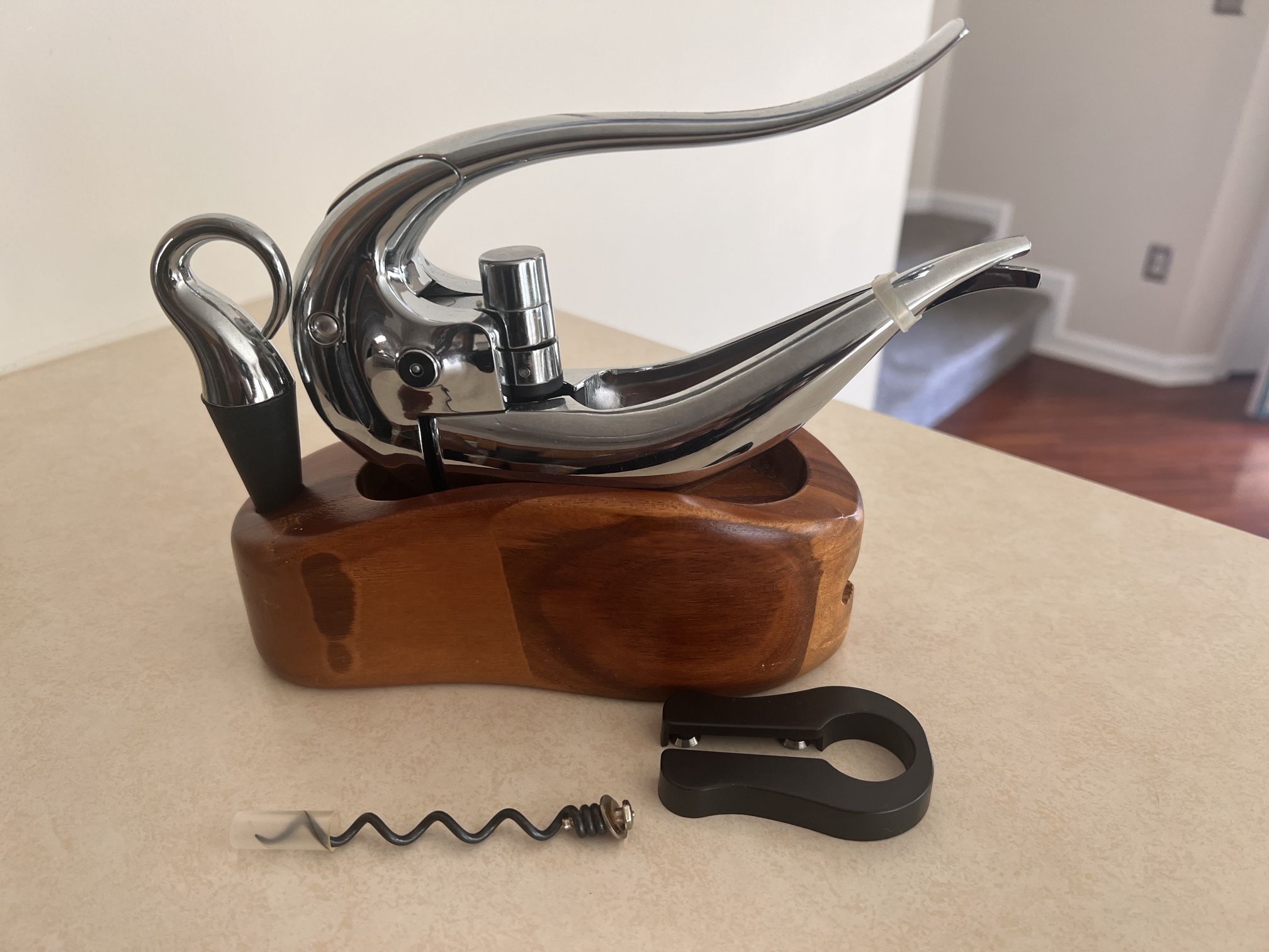 SAVORA** Flight Lever Corkscrew Set. ** Stainless Steel 