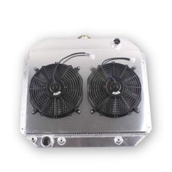 4Row Radiator+12"Fan For 1966-79 FORD F100 F150 F250 F350 Bronco TRUCK 302 351ci