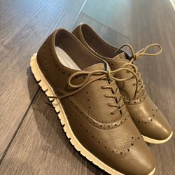 Cole Haan Zero Gravity Shoes, Olive Green Leather Size 8.5