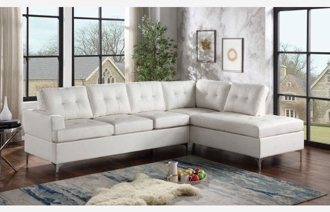 Vintage White Sectional ( sectional couch sofa loveseat options