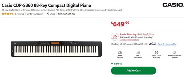 Casio cdp-360 Digital Piano