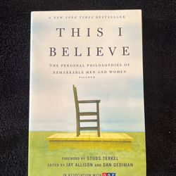 “This I believe” Paperback Book