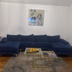 Modern blue sectional