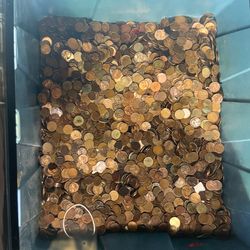 35 Pounds Approximately 5000 Totally Unsearched Wheat Pennies Dates Ranging From 1909 To 1958 Good Condition Antiques $550