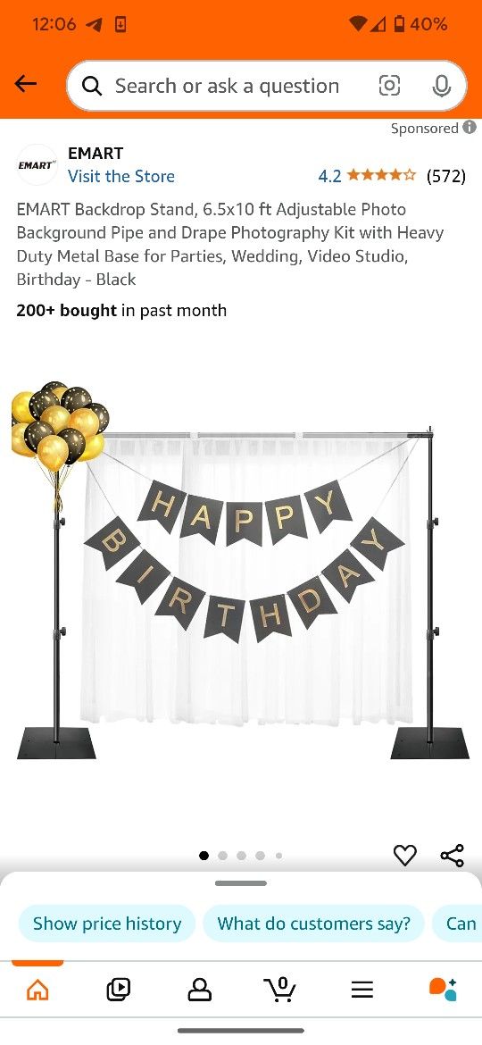 EMART Backdrop Stand 6.5x10 ft #296 
