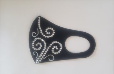 Rhinestones facemask