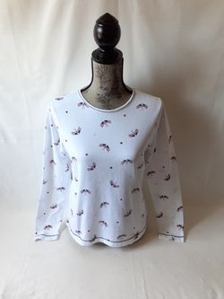 Crazy Horse women's long sleeve patriotic print long sleeve top size L