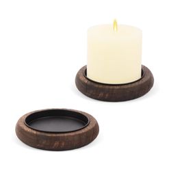 Hatway Wood Candle Holder/Tray