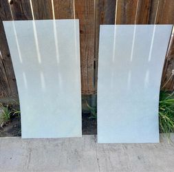 Two 21-1/2” x 40” White Plexiglass Acrylic Panels