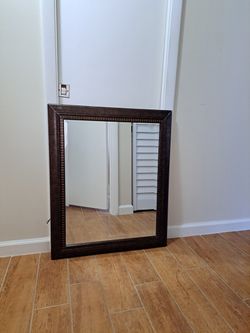 Brown and Gold trim decorative mirror Medium Size 28 x 28