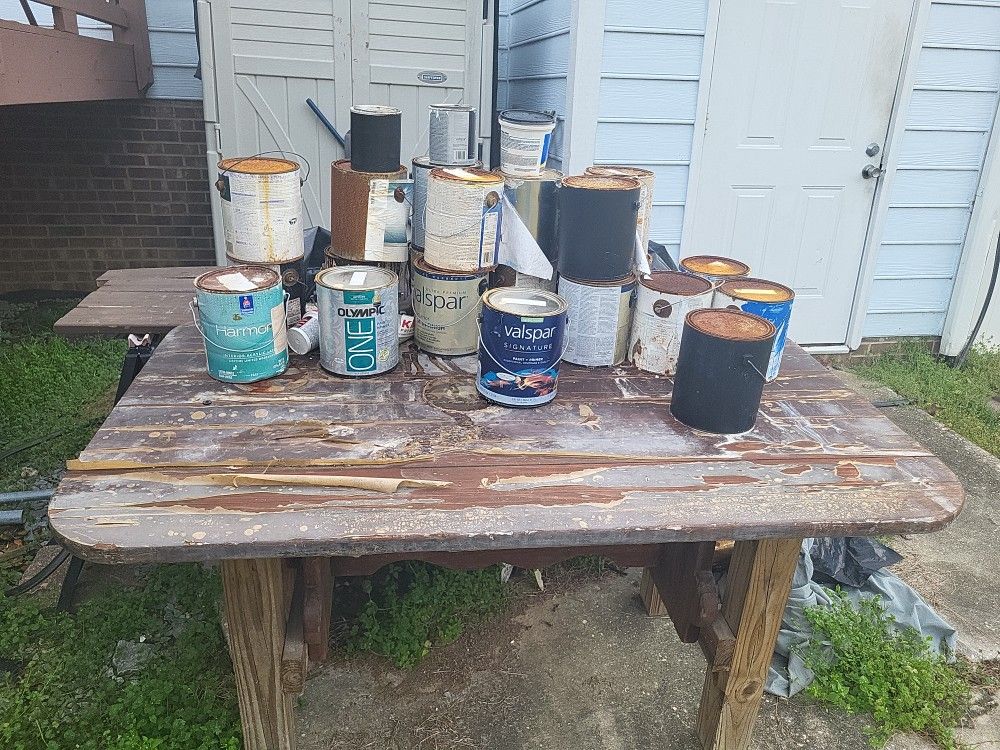 20 Cans Of Old Paint