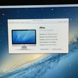 Apple iMac 2013 Very Good Condition