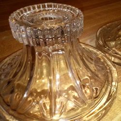 Vintage 2 Piece Glass Lamp Spacer