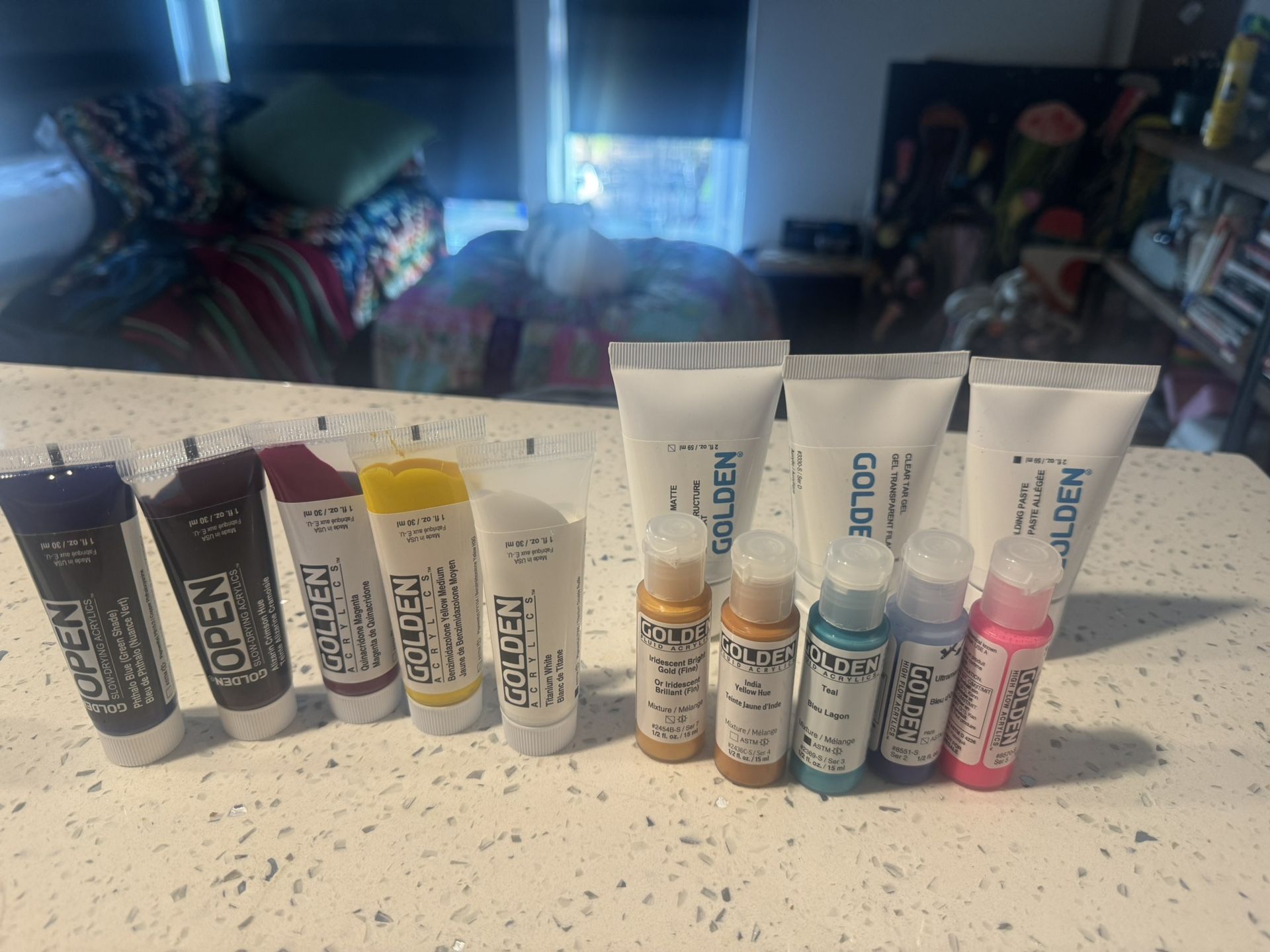 New Pro Grade Acrylic Paint, Ink And Medium. $50 For $200 Value