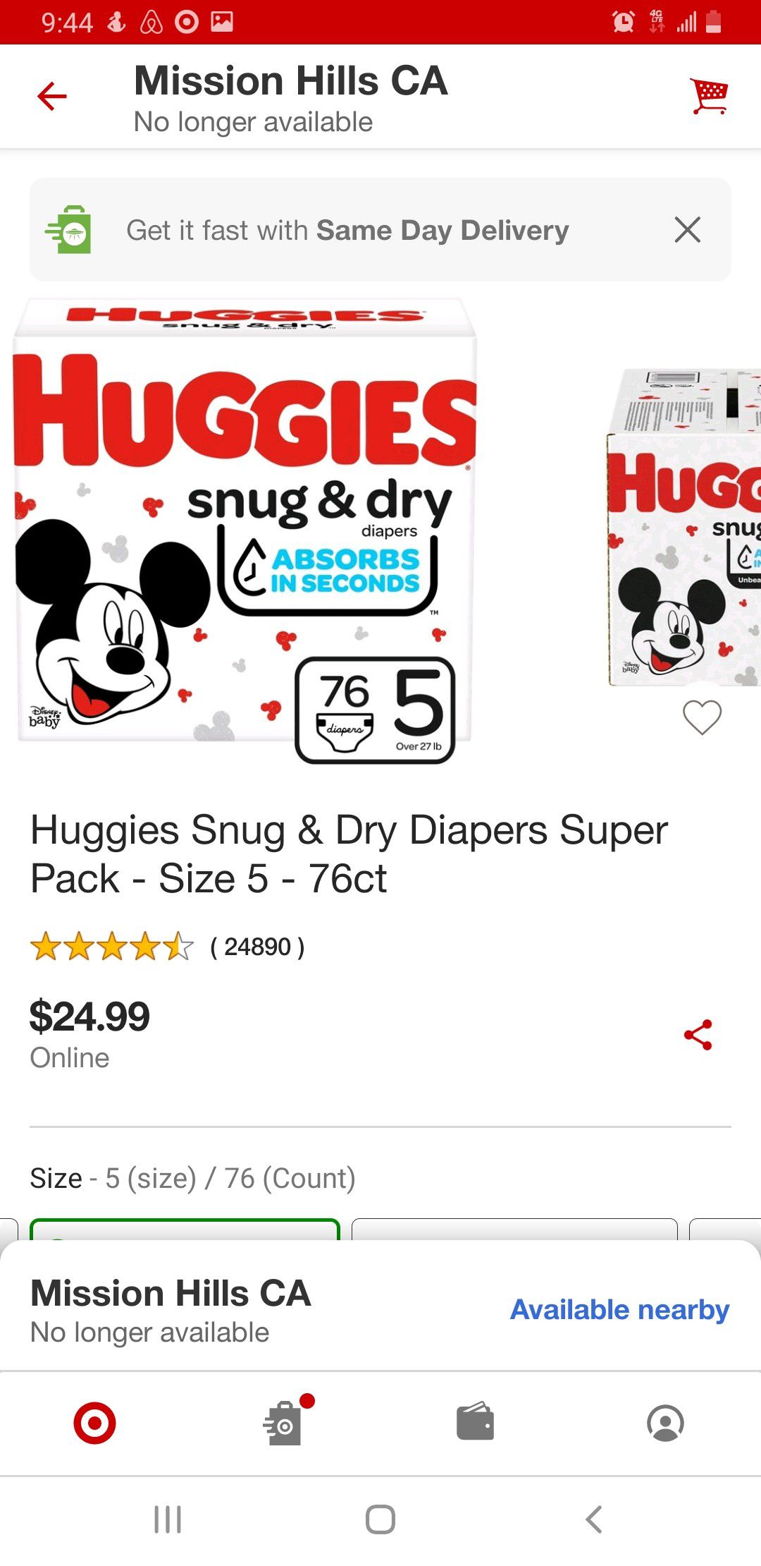 Huggies Snug & Dry Diapers Size 5