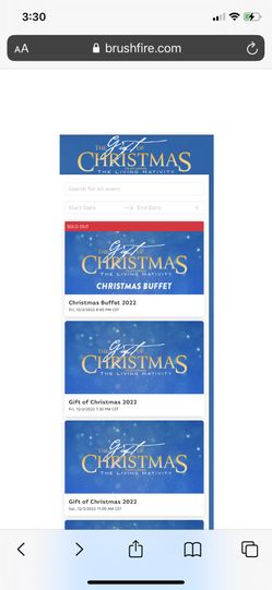 The Gift Of Christmas Buffet - 3 tickets